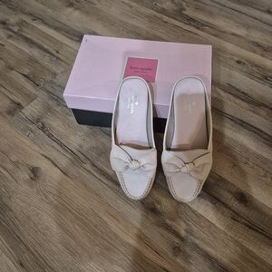kate spade Cream Soft All Leather Slides! Great Cond!